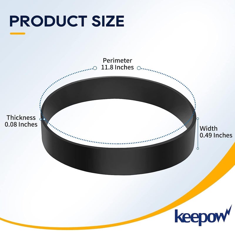 KEEPOW Style P/N 1604895 Belt for Bissell Powerforce Compact, 1604895 Vacuum Belt for Bissell Model 3508, 2112, 1520, 2690, 23T7, 23T7V, 3130, 21129, Replace Part 1604895/2037034 (4 Pack) - Image 3